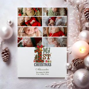 8 Fotopapper första jul Julkort