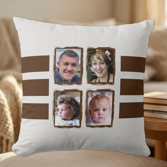 8 fotoremsor bruna dubbelsidiga kudde (Skapare uppladdad)