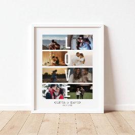 8 Fotos Kärlekskollage Poster