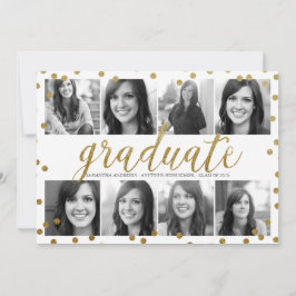 8 Inbjudan till Photo Guld Glitter Titta på Studen