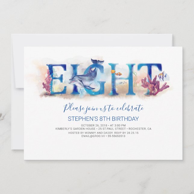 8 Inbjudan under havets marina värld (Framsida)