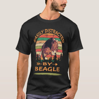 8 Lätt Distraherad Av Beagle T Shirt
