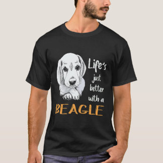 8 Livet är bara bättre med en Beagle T Shirt