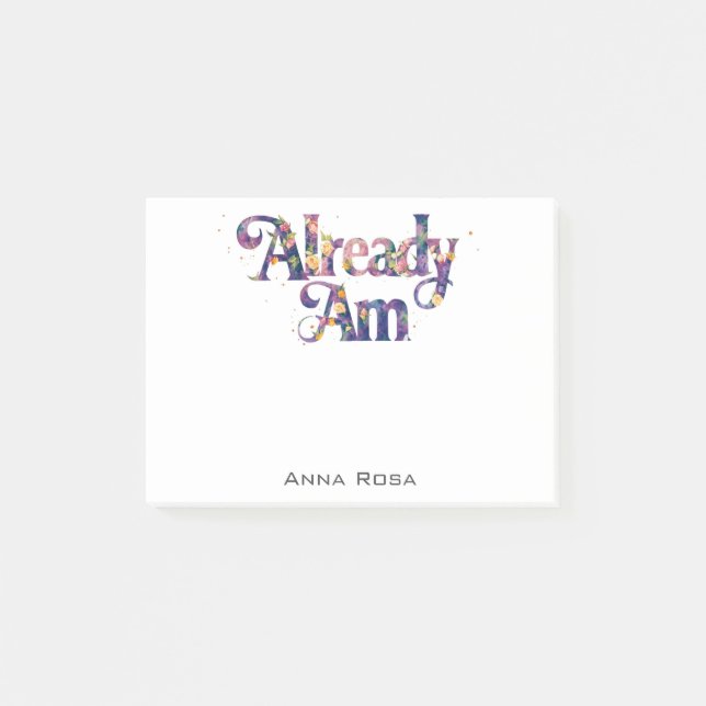 *~* 8 Manifest AP85 Blommigt Gatitude READY AM Post-it Block (Framsida)