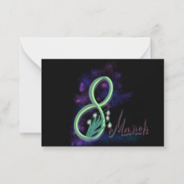 8 mars anteckningskort