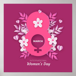 8 mars - kvinnodagen i Internationell Poster