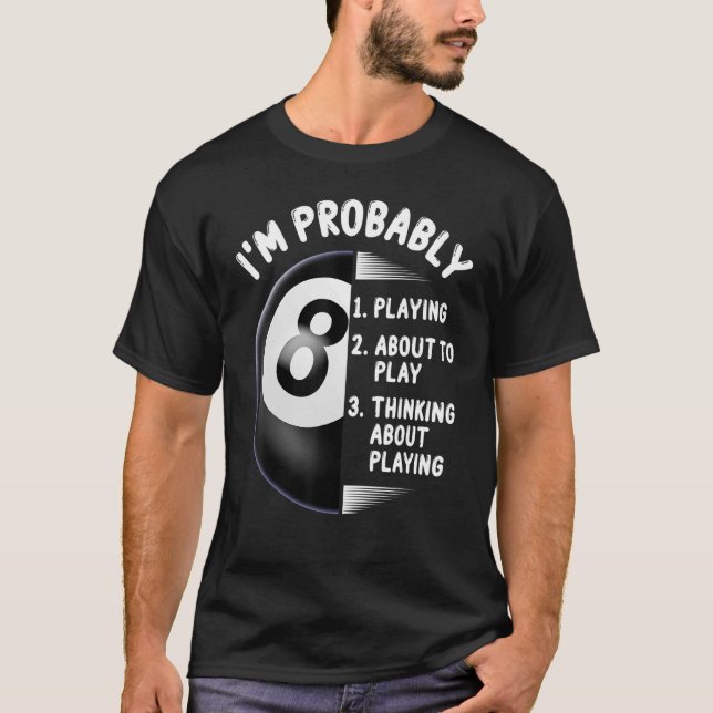 8 miljarder Boll Bassäng-spelare T Shirt (Framsida)
