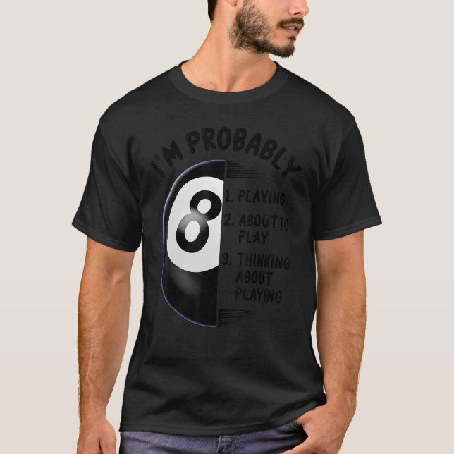 8 miljarder Boll Bassäng-spelare T Shirt (Framsida)