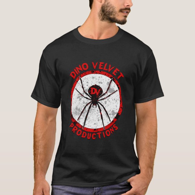 8 mm Dino Velvet Productions Movie T Shirt (Framsida)