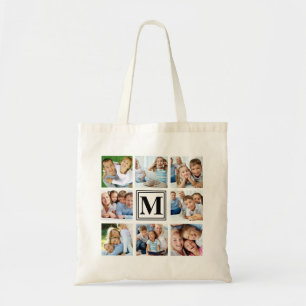8 Multi Foto Monogram Tygkasse