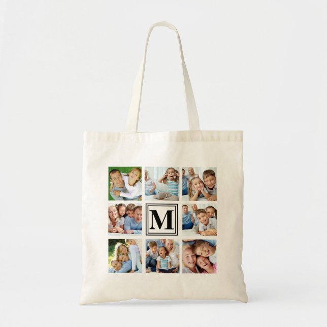 8 Multi Foto Monogram Tygkasse (Framsidan)