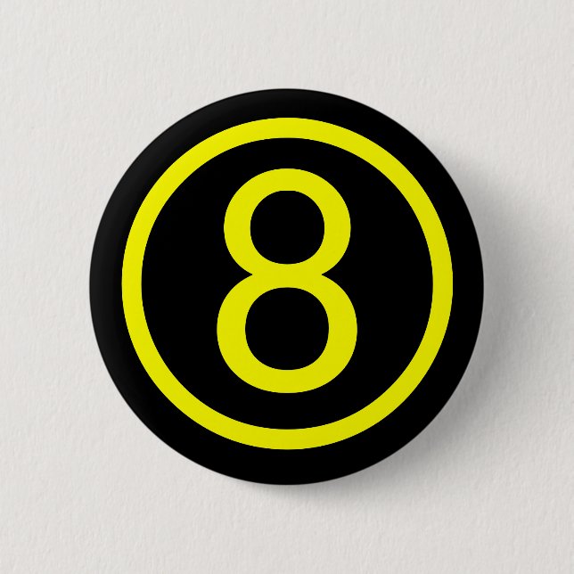 8 - nummer åtta knapp (Framsida)