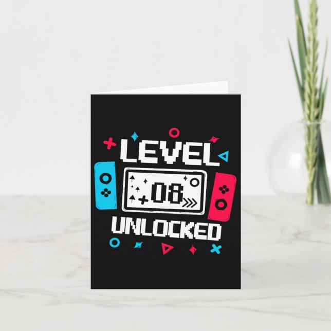 8 olåst spelare - 8:e födelsedagspressen Game Lo Kort (Framsida)