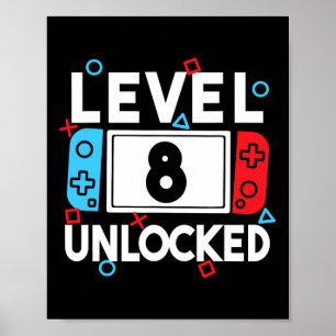 8 Olåsta spelarspel 8:e födelsedagsspelsboxar 1 Poster