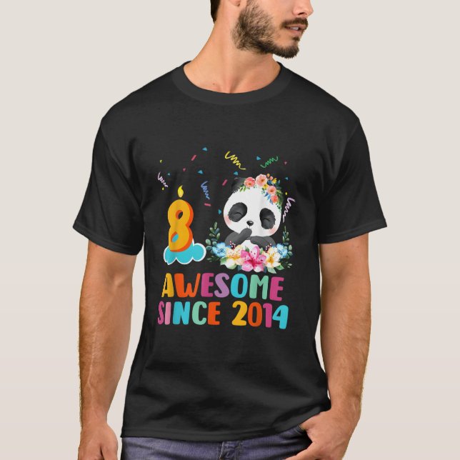 8 Panda Unicorn Fantastisk sedan 2014 T Shirt (Framsida)