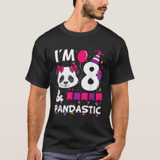 8 Pandastiska py 8:e Bday Firande T Shirt