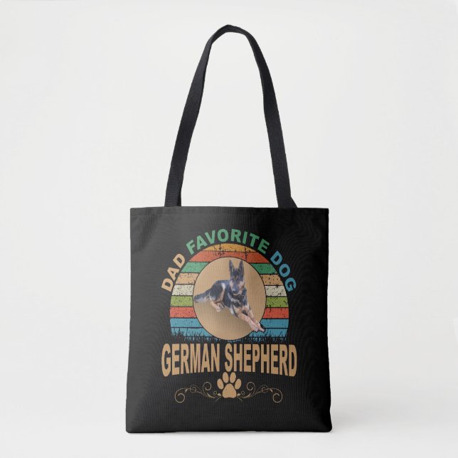 8 Pappa Favorite Hund German Shepherd Tygkasse (Framsida)