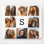 8 Photo Collage Anpassningsbar Monogram Black and<br><div class="desc">Du kan använda Instagram-foton för den här designen. Använda 8 bilder för att skapa en unik och personlig gåva. Eller så kan du behålla hipstervalpen och göra ett trendig till keepy. Om du behöver justera bilder klickar du på verktyg för att anpassa ändringar.</div>