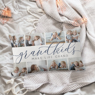 8 Photo Collage Barnbarn Make Life Grand Lumbarkudde