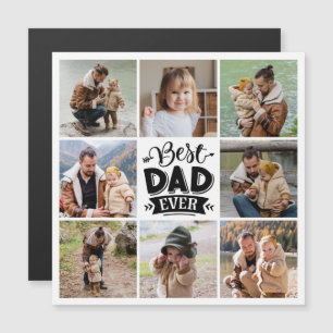 8 Photo Collage Best Pappa någonsin Magnetic Card