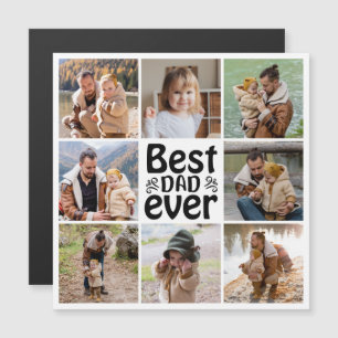 8 Photo Collage Best Pappa någonsin Magnetic Card