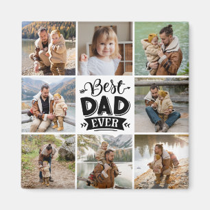 8 Photo Collage Fars dag Best Pappa någonsin Magnet