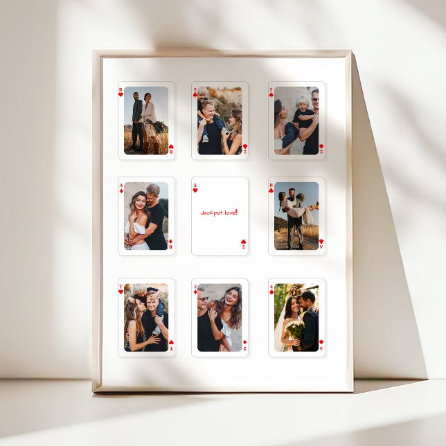 8 Photo Collage How Lucky Are We Playing Cards Poster (Skapare uppladdad)