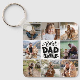 8 Photo Collage Lycklig Fars dag Best Pappa någons Nyckelring