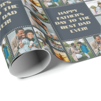 8 Photo Collage Sentiment Fars dag Birthday Presentpapper