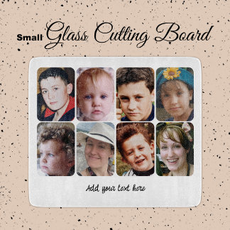 8 photo custom text white