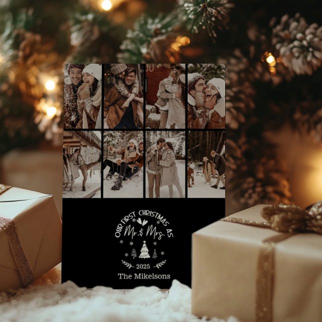 8 Photo First Christmas as Mr. & Mrs Julkort (Skapare uppladdad)