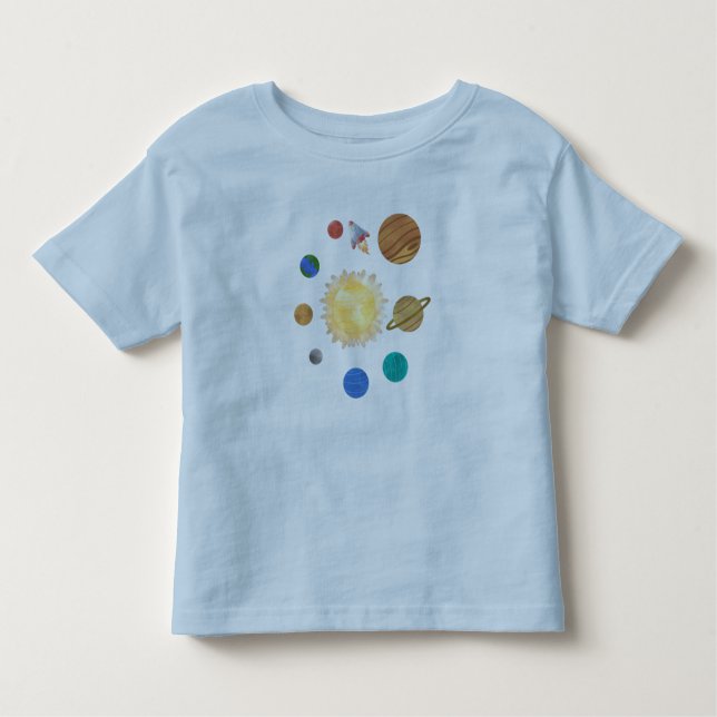 8 Planets Solsystembarn T Shirt (Framsida)