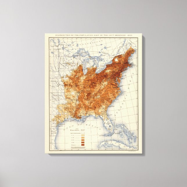 8 Population 1850 Canvastryck (Framsida)