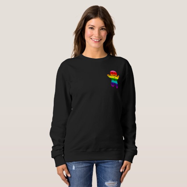 8 Rand HBT-Pride Flagga Regnbåge - julnykomling T Shirt (Hel framsida)