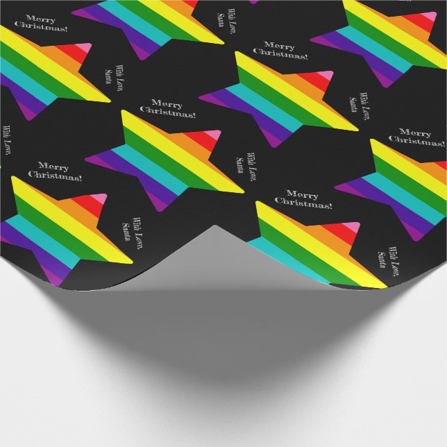 8 Rand HBT-Pride Flagga Stars HBT-julafton Presentpapper (Hörn)