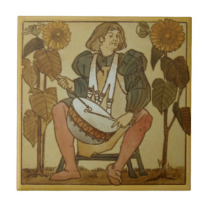 #8 Repro Copeland Medieval Minstrels Music Tema Kakelplatta