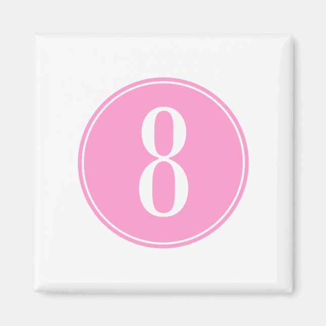 #8 Rosa Circle Magnet (Framsidan)
