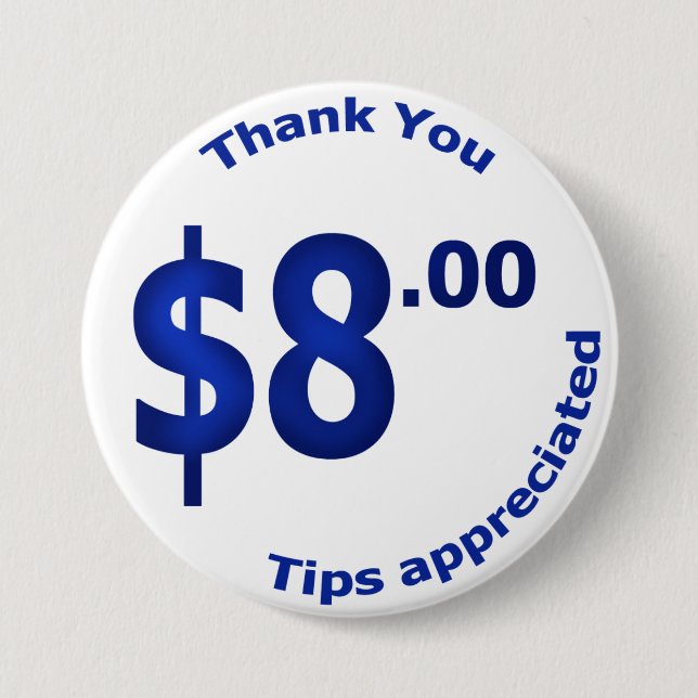 $8 Salar knäppas Knapp (Framsida)