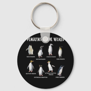 8 Sällsynta Penguins of the World Funny Animals Nyckelring