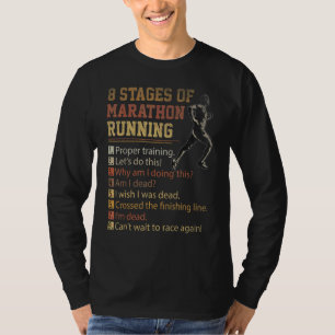 8 steg i Marathon som kör Crossa country Tävling R T Shirt