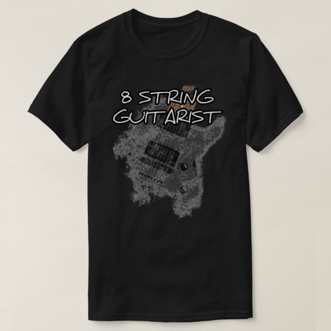 8 String Guitarist Extended Range Electric Guitar T Shirt (Design framsida)