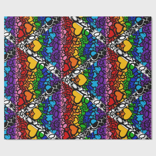 8-svällande Pride för regnbågsgenerering, köerally Presentpapper (Platt)