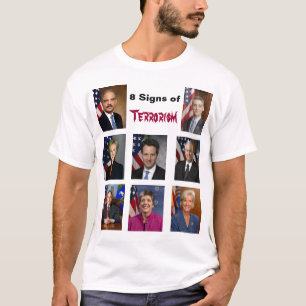 8 tecken av terrorism t-shirt