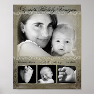 8-tums x10-tums 4-kortplatsfamiljereserver, Antiqu Poster