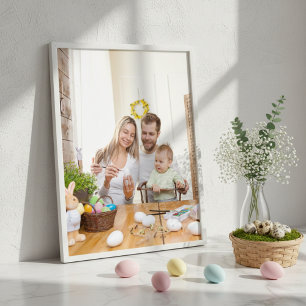 8-tums x 10-tums familjefoto Premium Påsk Satin Pr Fototryck