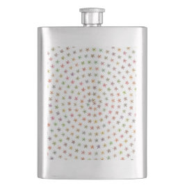 8 uns. Rostfritt stålflaskan, blommigt virvlar Fickplunta