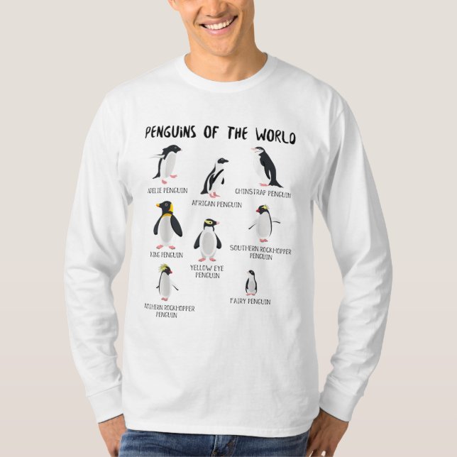 8 Världens vilaste Penguiner - Lunaste djur T Shirt (Framsida)