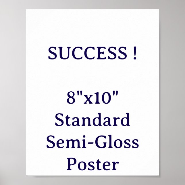 8"x10" Standard halvblank affisch (Framsidan)