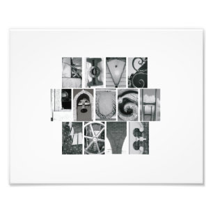 8 x 10 Alphabet Brev-fotografi live Laugh Kärlek Fototryck