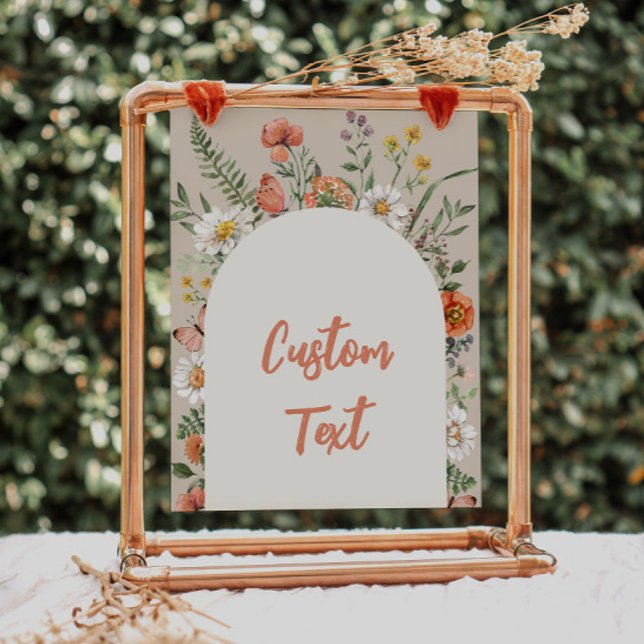 8 x 10 Anpassningsbars Wildblomma Party-tecken (Skapare uppladdad)